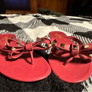 New sandals. Worn for try on. Size 6